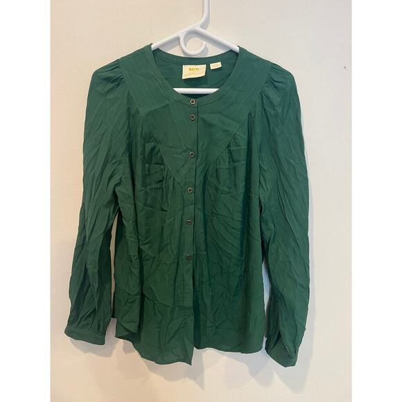Mauve By Anthropologie Green Shirt - Picture 1 of 3
